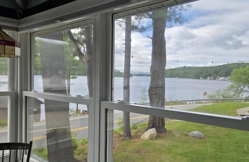 Alton Bay House | Cozy Lake house, Large Enclosed Porch, Private beach