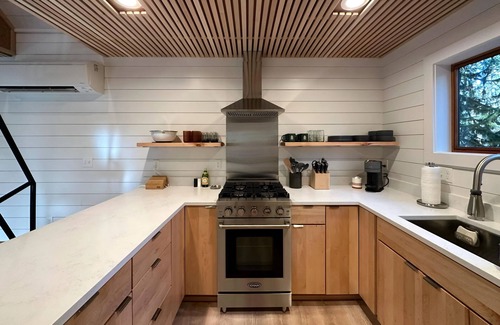 Skykomish Cabin | Cozy Nordic style cabin with cedar barrel hot tub