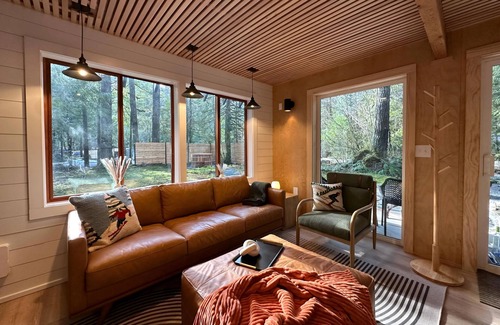 Skykomish Cabin | Cozy Nordic style cabin with cedar barrel hot tub