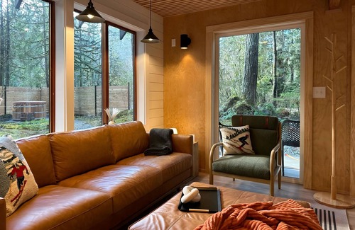 Skykomish Cabin | Cozy Nordic style cabin with cedar barrel hot tub