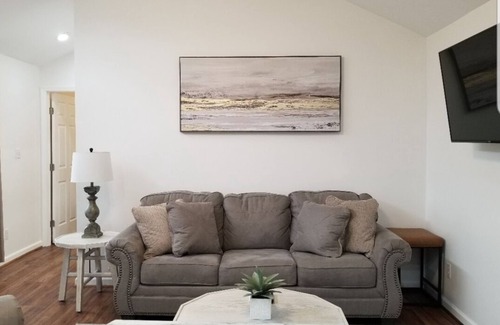 Phenix City Ski Chalet | Cozy, spacious tiny home with porch and BBQ