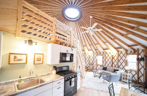 Boulder Junction House | Cozy Year-Round Luxury Yurt with Sauna and Wi-fi