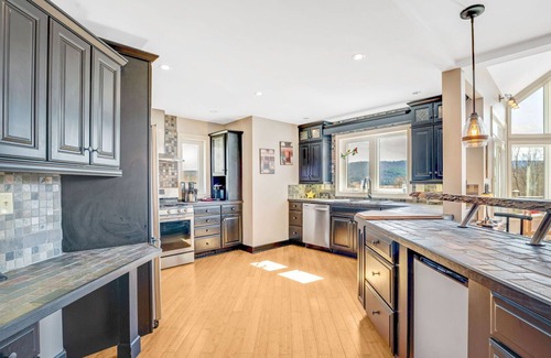 Great Valley Ski Chalet | Crazy spacious hillside ski chalet! WOW-views and expansive wraparound deck!