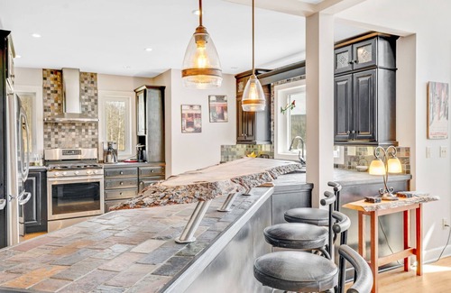 Great Valley Ski Chalet | Crazy spacious hillside ski chalet! WOW-views and expansive wraparound deck!
