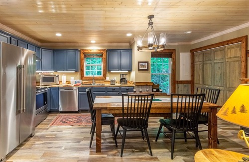 Lake Nantahala Cabin | Creekside Bliss - Stunning Custom Mountain Home with a Hot Tub I Convenient to WCU!