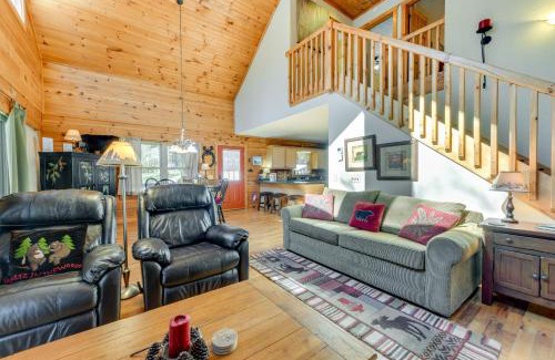 Waynesville House | Creekside Cabin with Fire Pit and Grill on Hemphill