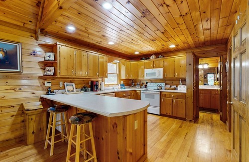 Foxfire Estates Cabin | Creekside, family-friendly cabin w/a private hot tub, game room, & firepit