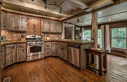 Cashes Valley Cabin | Creekside R&R- Fish or Tube from Deck | Outdoor Living | Screened Porch | Hot Tub