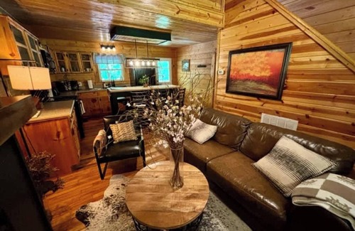 Cosby Cabin | Creekside with views - jacuzzi, firepit, arcade