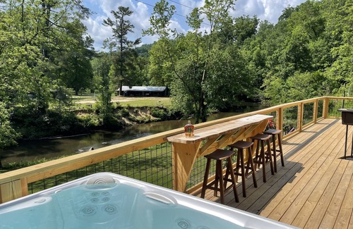 Franklin Cabin | Cullasaja River front Cabin with game room in the Smokey Mountains Franklin NC