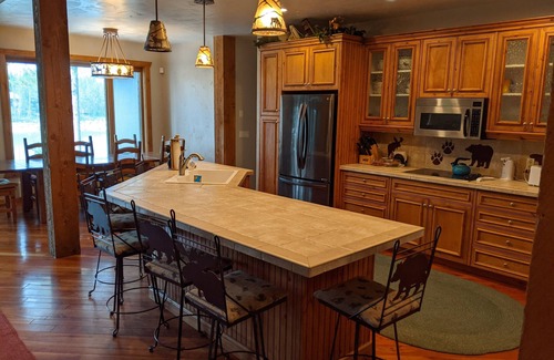 Island Park Cabin | Custom lake cabin, private boat dock, firepit, 45 min. from Yellowstone Park.