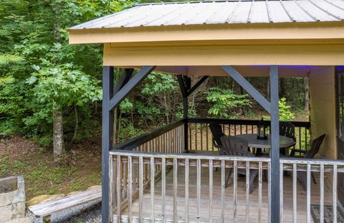 Hendersonville House | Cute mountain cabin with covered porch, hammock & firepit