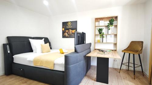 Mulheim-Karlich Apartment | DANESSI-Business-Apartment, nahe Industriegebiet und Koblenz, WLAN, Smart TV Boxspringbett, Vollausgestattete Küche mit Ninja Heißluft, WMF uvm