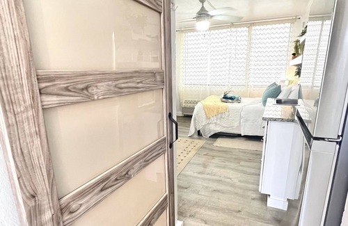 Bostwick Park Condo | Daytona Beach Boho Condo Pool is Open