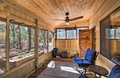 Pinetop-Lakeside Cottage | Deck & Grill: Pet-friendly Lakeside Cabin