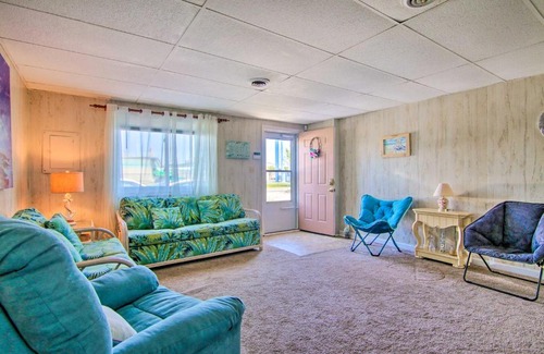 Caine Woods House | Deck with Canal Access Ocean City Townhome