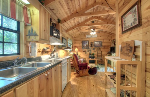 Asheville Cabin | Deer Run | Wooded Cabin w/Fire Pit, Porch Views + Biltmore Pass