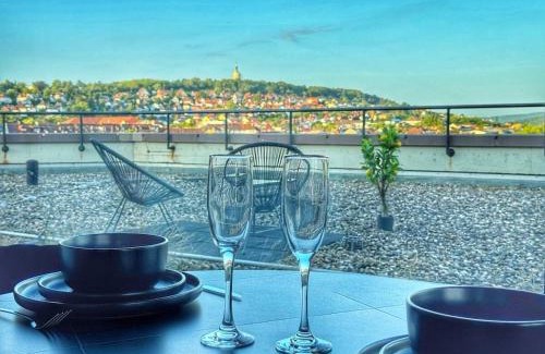 Pforzheim Apartment | Deluxe Penthouse Suite zentral mit Goldstadtblick