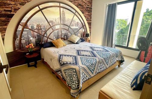Zona Minerva Apartment | Depto en Soho Morelos precioso, nuevo, 2 recámaras y muchas amenidades en el edificio