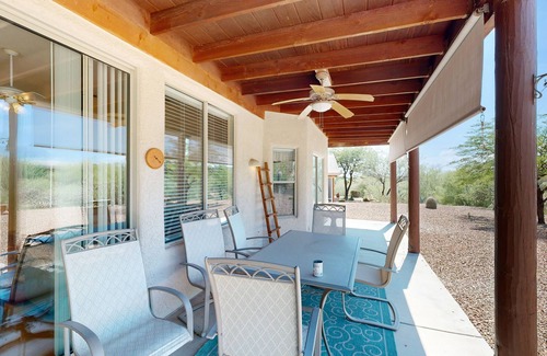 Tucson Estates House | Desert home with view of the mountains, fire pit & wifi