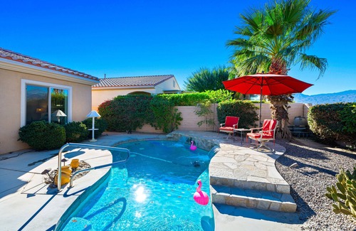 Indio House | DESERT OASIS WITH POOL, MOUNTAIN VIEWS, GOLF, CLUBHOUSE AMENITIES, WORKSPACE.
