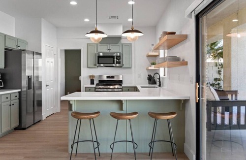 Indio Apartment | Desert Skyline | Luxury Pool + Sunken Firepit Area
