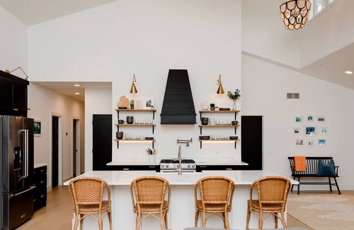 Grand Beach House | Designer home across from beach, big yard, fire pit, 3 blks to park/playground