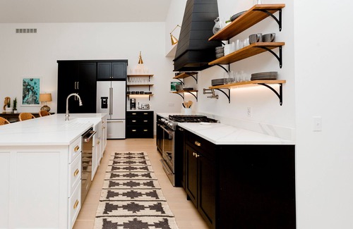 Grand Beach House | Designer home across from beach, big yard, fire pit, 3 blks to park/playground