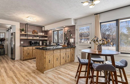 West Omaha House | Designer Home w/Private Yard, Theatre & Games!