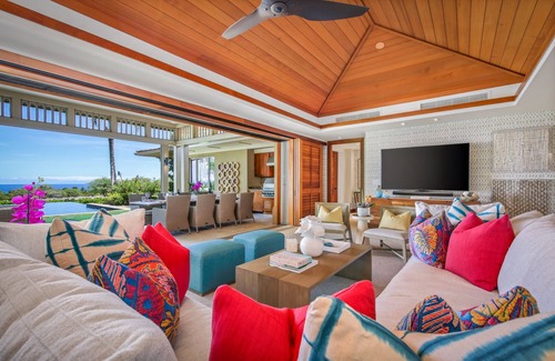 Kaupulehu House | Designer Oceanview Estate w/Pool & Spa, at Hualalai Resort: 122 Hainoa