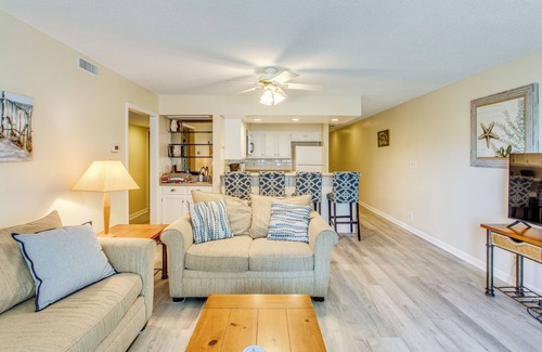 Ocean Drive Condo | Direct Beach Access! Walkable Condo on Ocean Blvd