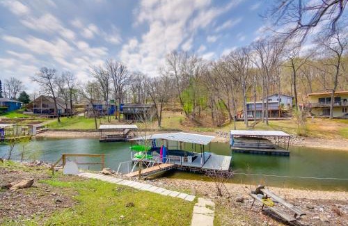 Gravois Mills House | Dock and Furnished Deck Lakefront Gravois Mills Gem