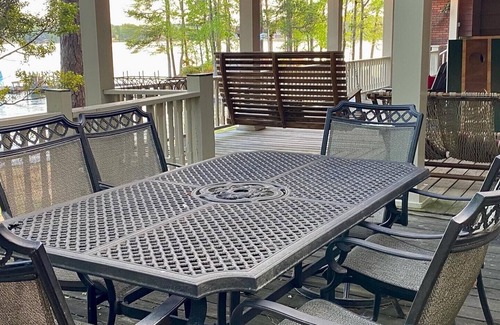 Coosa County House | Dock. Waterslide. Beach. Firepit, Gazebo, 500ft water frontage. Views. Sleep 18.