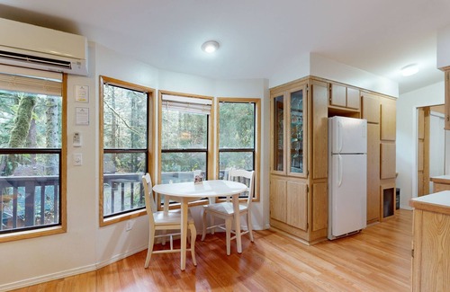 Brookings Cabin | Dog-friendly cabin near beach with private hot tub, grill, patio, streaming, AC