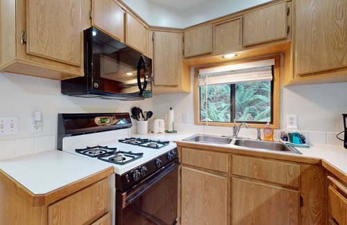 Brookings Cabin | Dog-friendly cabin near beach with private hot tub, grill, patio, streaming, AC