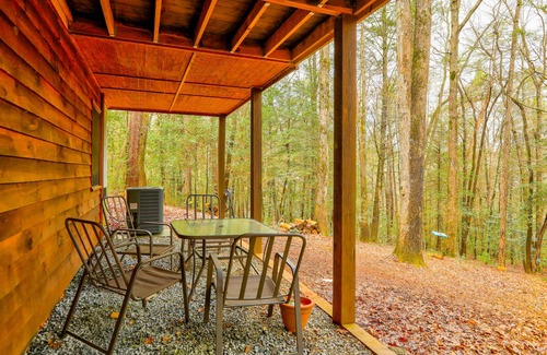Cashes Valley Cabin | Dog-friendly cabin with game room, fireplace, furnished deck, & washer/dryer