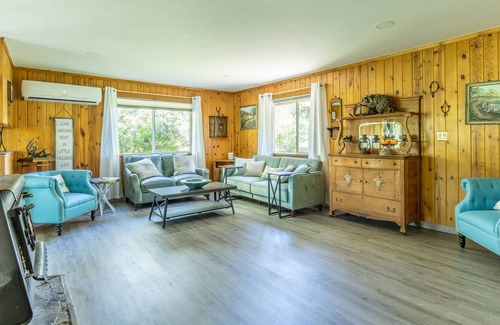 Whitefish House | Dog-friendly cabin w/ mountain/meadow views, wood stove, porch & great location