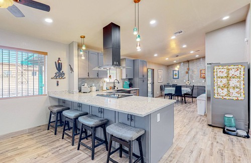 Tucson House | Dog-friendly desert home with an enclosed yard, patio, W/D, & AC - mtn views