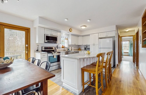 East Harwich House | Dog-friendly home with A/C, W/D, games, deck, yard, & a private hot tub