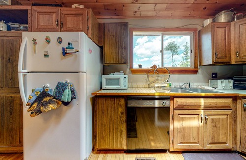 Sanbornville Cabin | Dog-friendly lakefront cabin with loft, gas grill, lake views, wood stove, porch