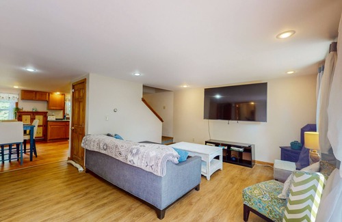 Augusta House | Dog-friendly lakefront home with dock, fireplace, firepit, lake views, & 1 kayak