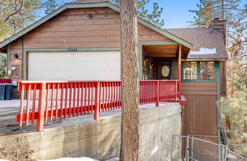 Arrowbear Lake House | Dog-friendly mountain home with furnished deck, fireplace, washer/dryer & grill