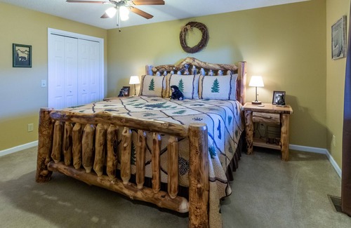 Dillard House | Dog-friendly, mountaintop home with stunning view, hot tub, pool & game room