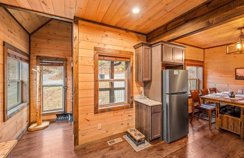 Chalet Village North Cabin | Dog-Friendly Mtn View 2 King Suites Hot Tub Shuffleboard Mountain Time