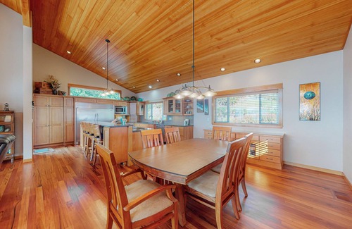 Neahkahnie Beach House | Dog-friendly ocean-view home near the beach with large deck, grill, & Ping-Pong