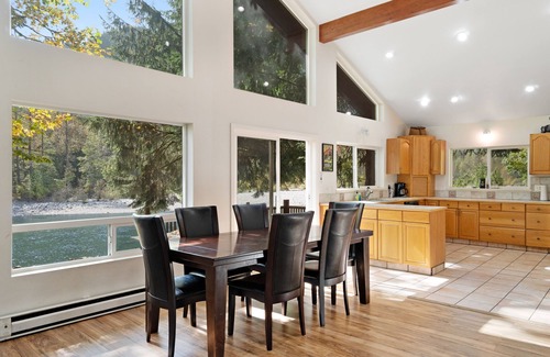 Baring Cabin | Dog-friendly riverfront cabin w/Private Hot Tub, Wood Stove, near Ski resort