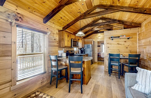 Franklin House | Dog-friendly rustic home with private hot tub, mtn views, wraparound deck, W/D