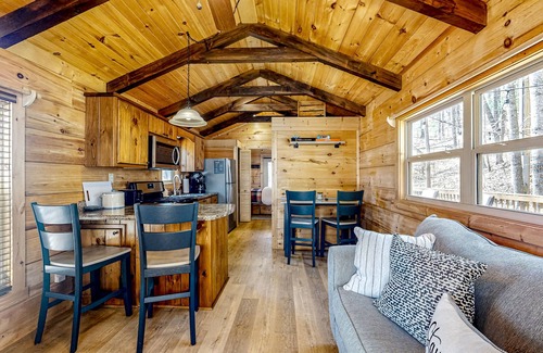 Franklin House | Dog-friendly rustic home with private hot tub, mtn views, wraparound deck, W/D