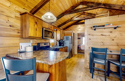 Franklin House | Dog-friendly rustic home with private hot tub, mtn views, wraparound deck, W/D