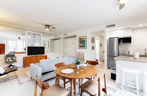 Indian Wells Apartment | Dog-friendly studio condo near golf with 3 pools, patio, grill, W/D, & AC